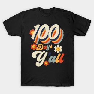 100 Days Y'all Teacher or Student Gifts 100th Day of School T-Shirt